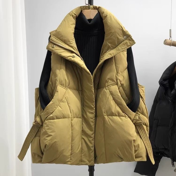 Puffer Vest Padded - Women's Puffer Vest Fall Casual Stand