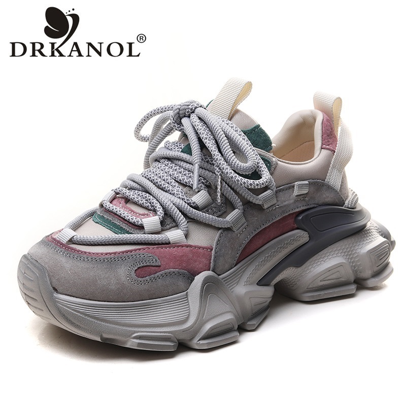 Chunky Sneaker Platform - DRKANOL 2026 Fashion Women Casual Sneakers