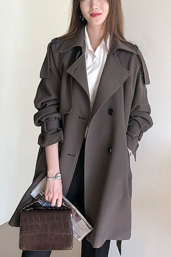 Brown Trench Women'S Fashionab - đánh giá và giá Street Fashion China Beautiful Girls