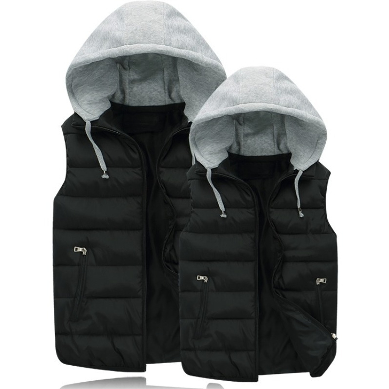 Down Cotton Padded Jacket Hooo - đánh giá và giá Puffer Vest Padded