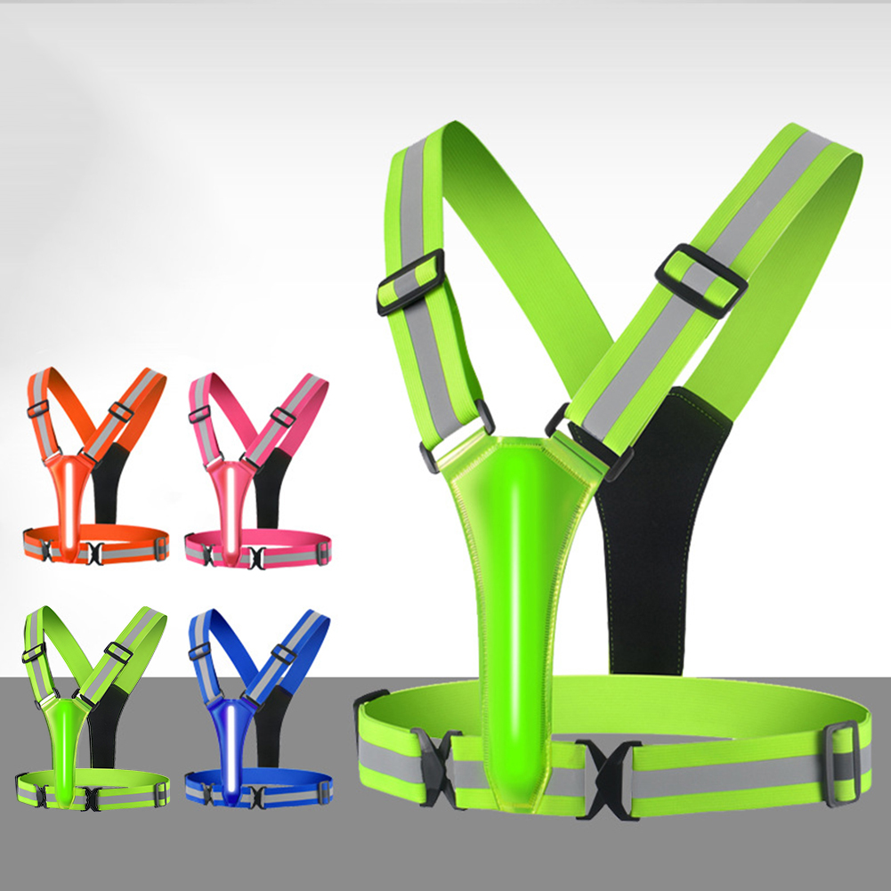LED Running Vest USB Rechargea - đánh giá và giá Reflective Jacket Running