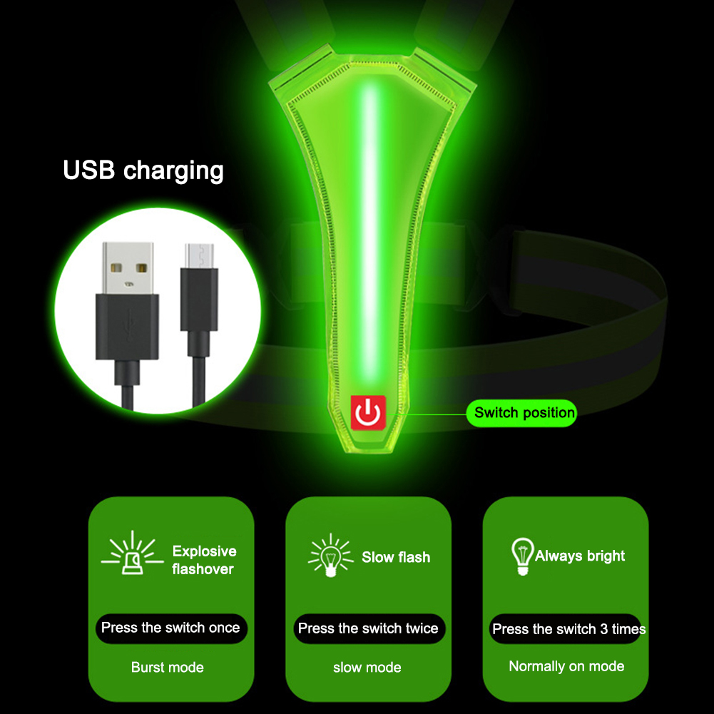 LED Running Vest USB Rechargea - đánh giá và giá Reflective Jacket Running