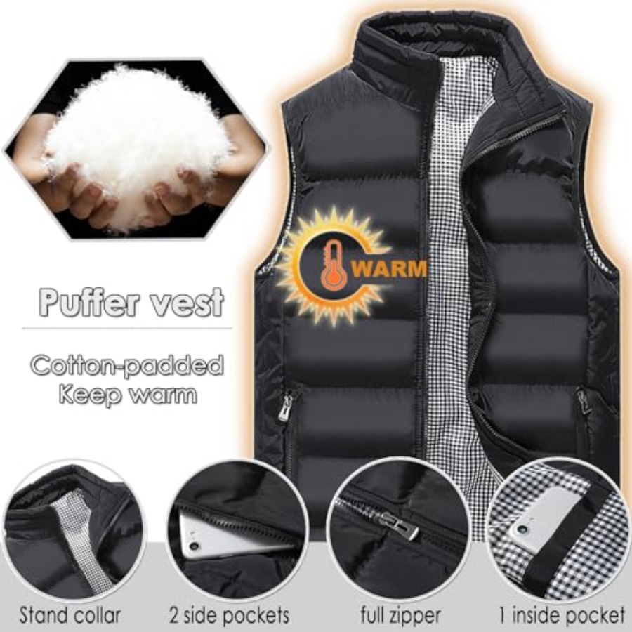 XinYangNi Mens Puffer Vest Qui - đánh giá và giá Puffer Vest Padded