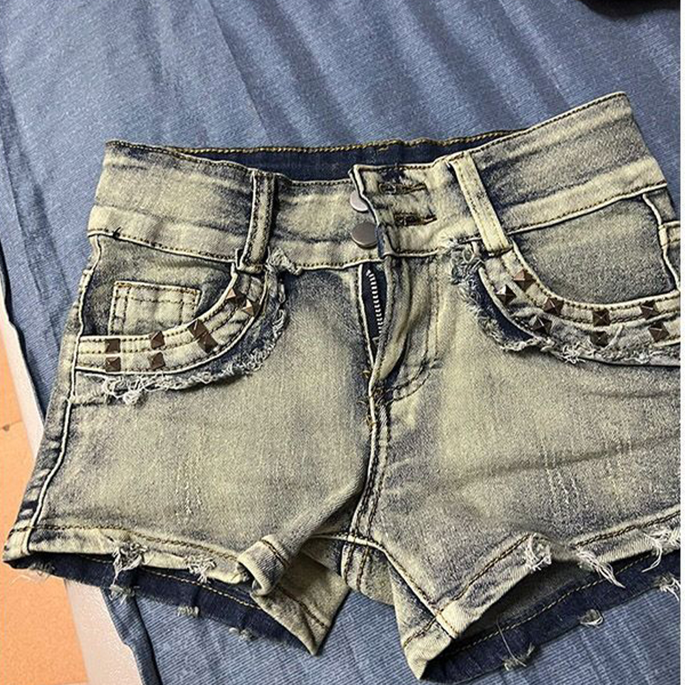 Retroy2K American Rivet Shorts - đánh giá và giá Girl Fashion Street