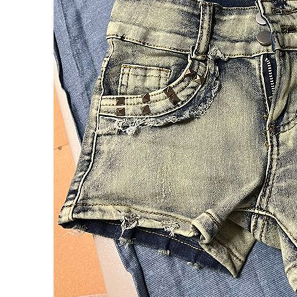 Retroy2K American Rivet Shorts - đánh giá và giá Girl Fashion Street