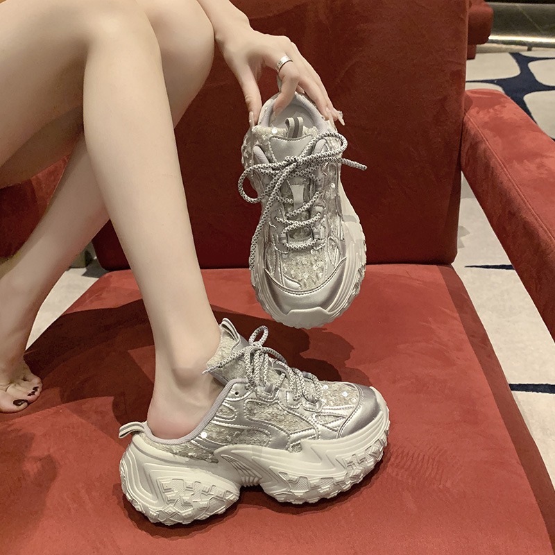 Women's Sequin Platform Mule S - đánh giá và giá Chunky Sneaker Platform