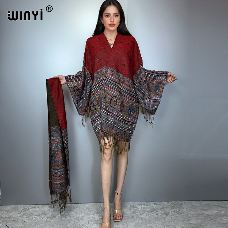 WINYI kimono maxi coat Africa  - đánh giá và giá Street Fashion Kimono