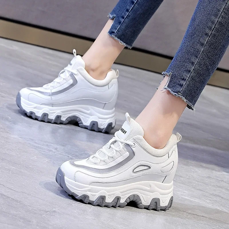 9CM Genuine Leather Platform W - đánh giá và giá Chunky Sneaker Platform