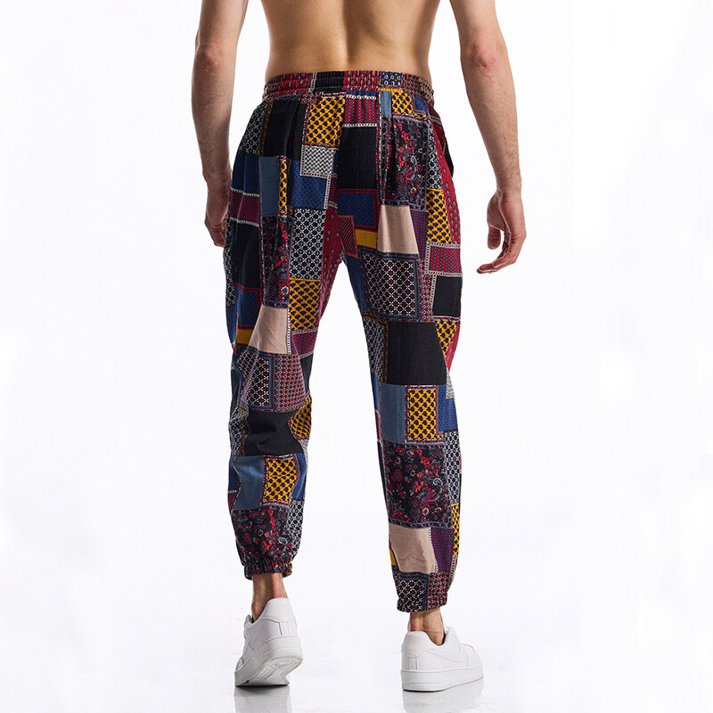 Men's Boho Tribal Print Linen  - đánh giá và giá Running Pant Jogger