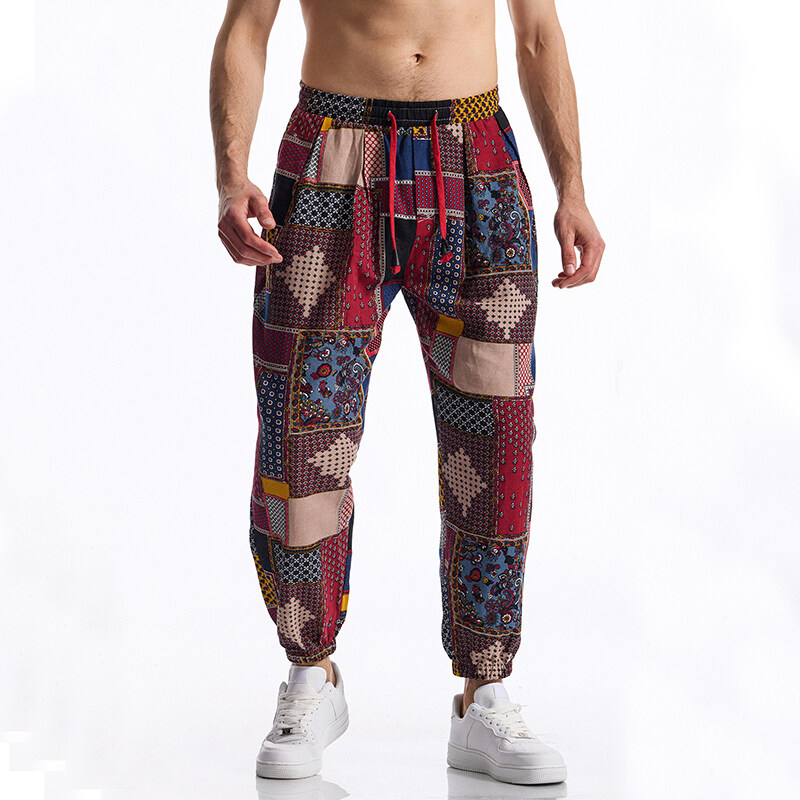 Men's Boho Tribal Print Linen  - đánh giá và giá Running Pant Jogger