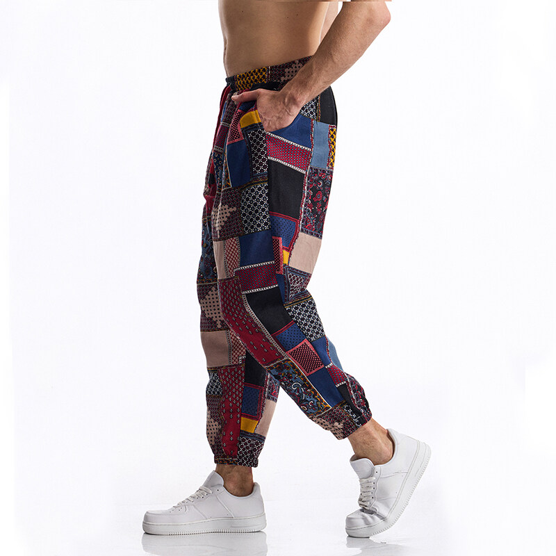 Men's Boho Tribal Print Linen  - đánh giá và giá Running Pant Jogger