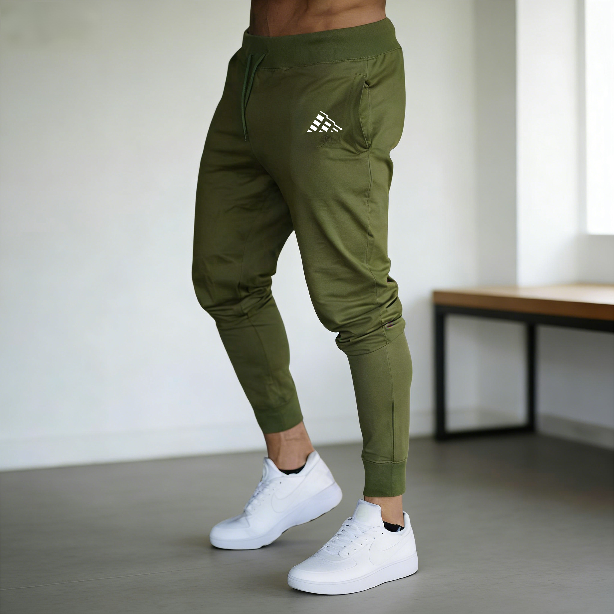 New Men's Blue Trend print Cas - đánh giá và giá Running Pant Jogger