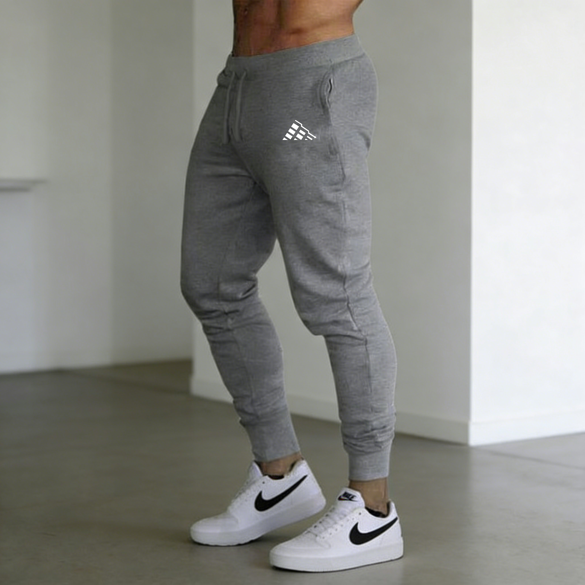 New Men's Blue Trend print Cas - đánh giá và giá Running Pant Jogger