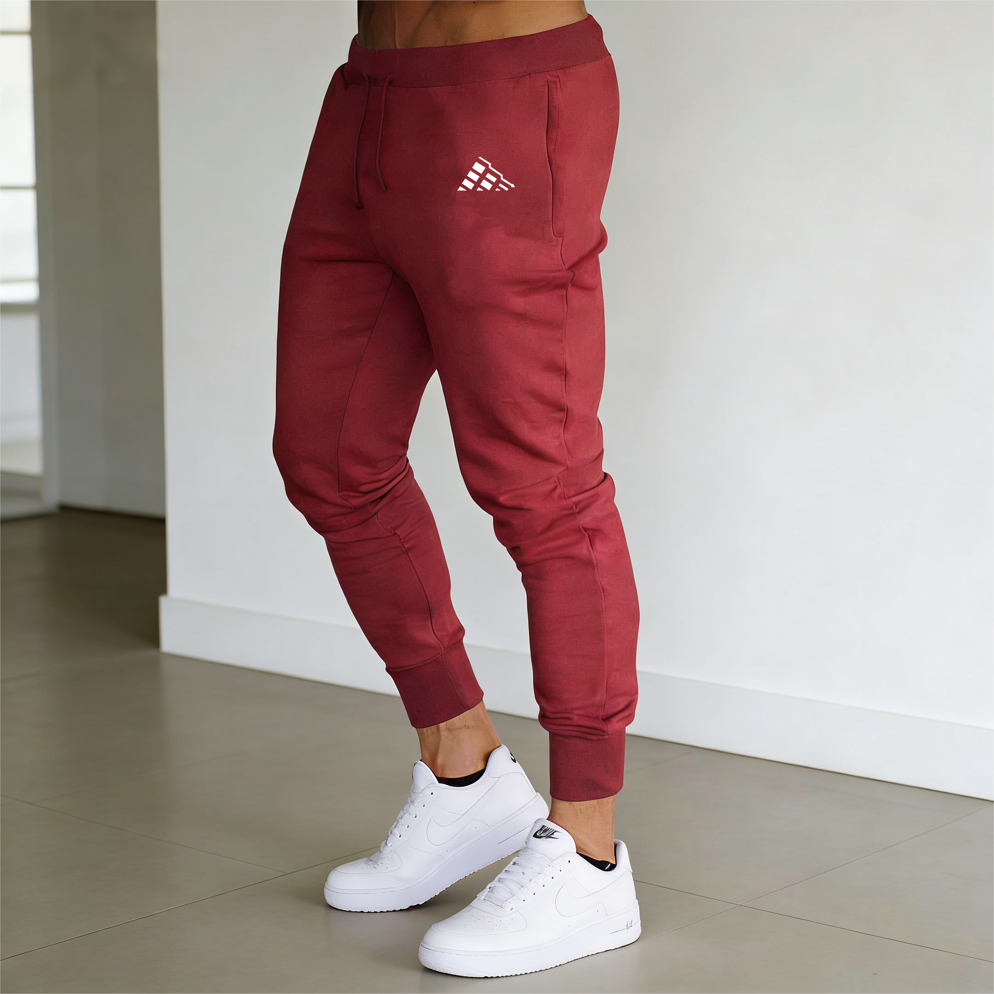 New Men's Blue Trend print Cas - đánh giá và giá Running Pant Jogger