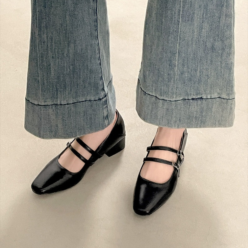 Square Toe Low Heel Women Silv - đánh giá và giá Street Fashion Shoes
