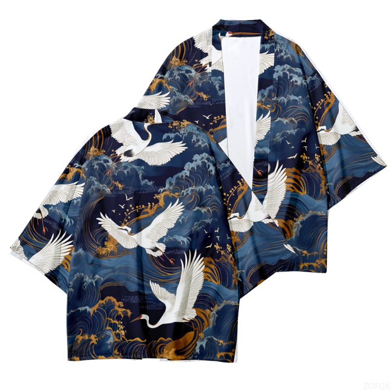Summer Beach Fashion Crane Wav - đánh giá và giá Street Fashion Kimono
