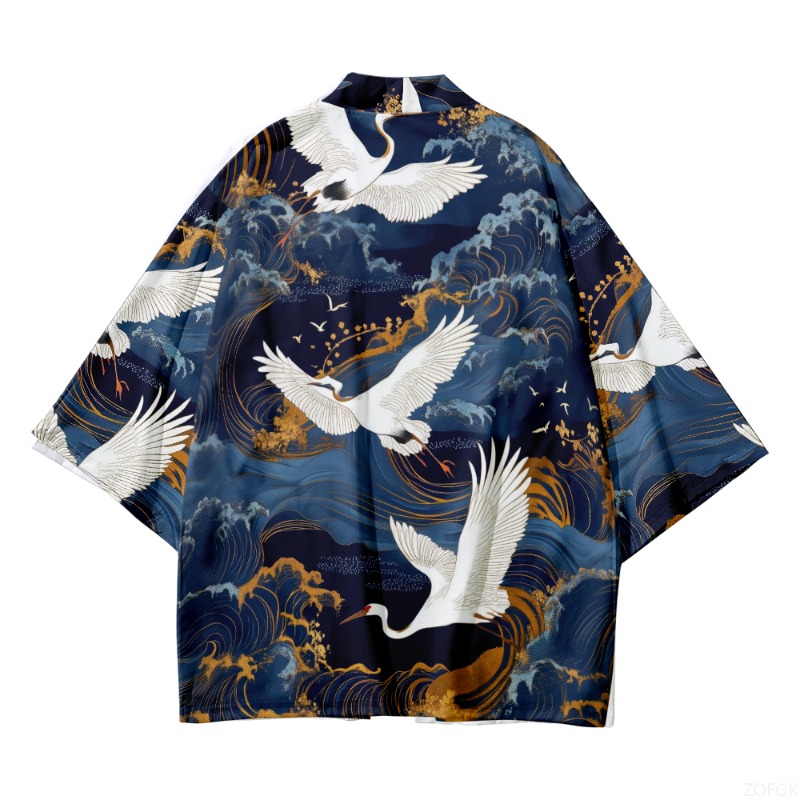 Summer Beach Fashion Crane Wav - đánh giá và giá Street Fashion Kimono