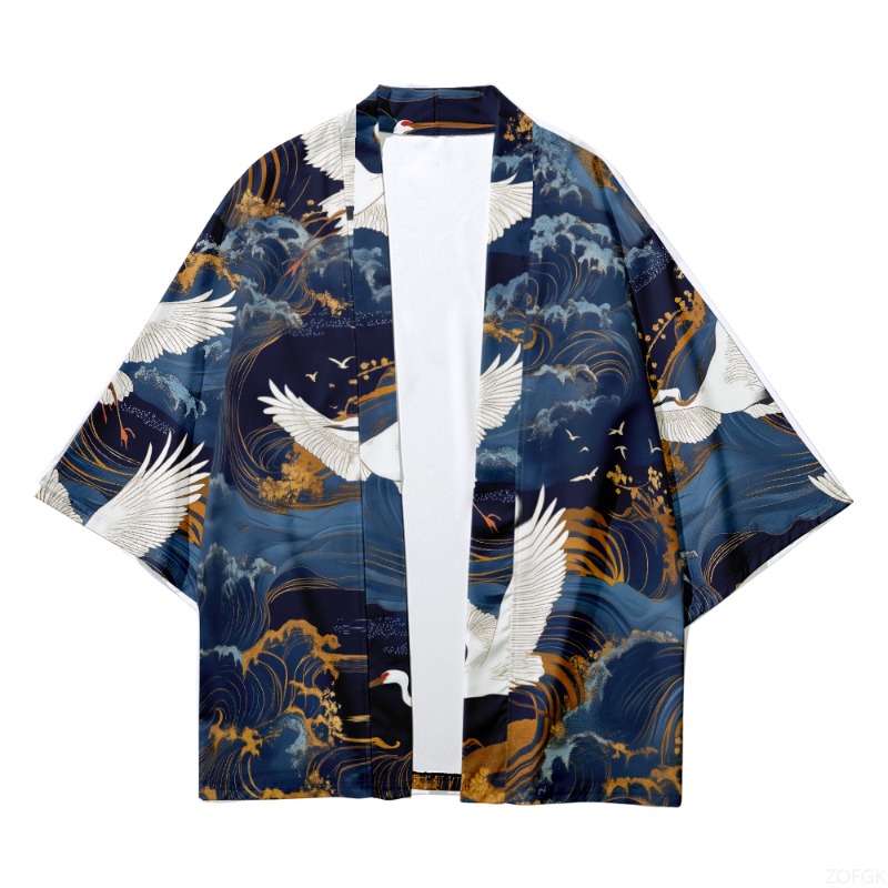 Summer Beach Fashion Crane Wav - đánh giá và giá Street Fashion Kimono