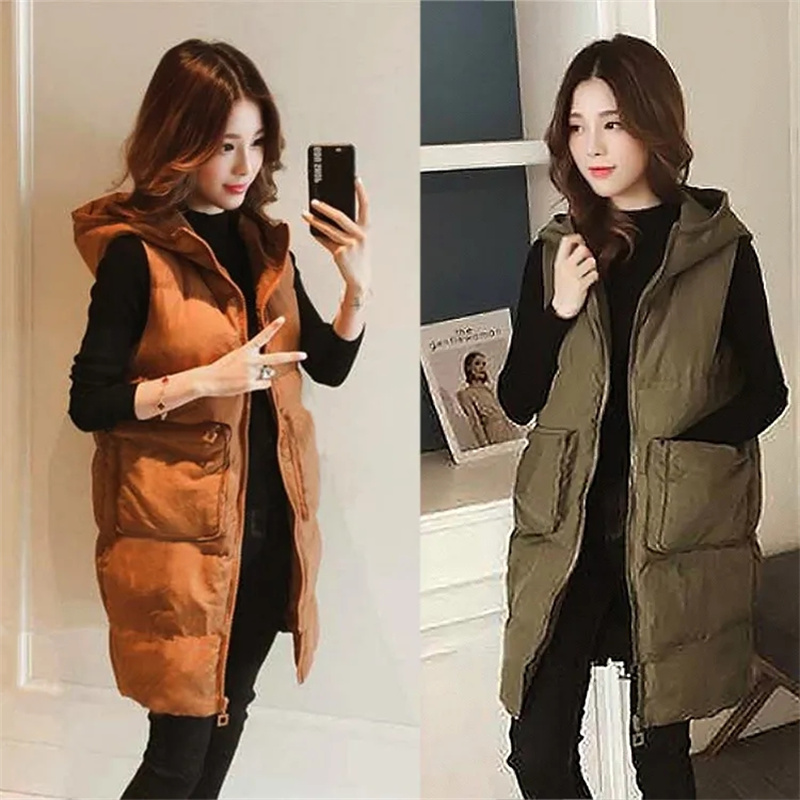 2026 New Winter Sleeveless Tan - đánh giá và giá Puffer Vest Padded
