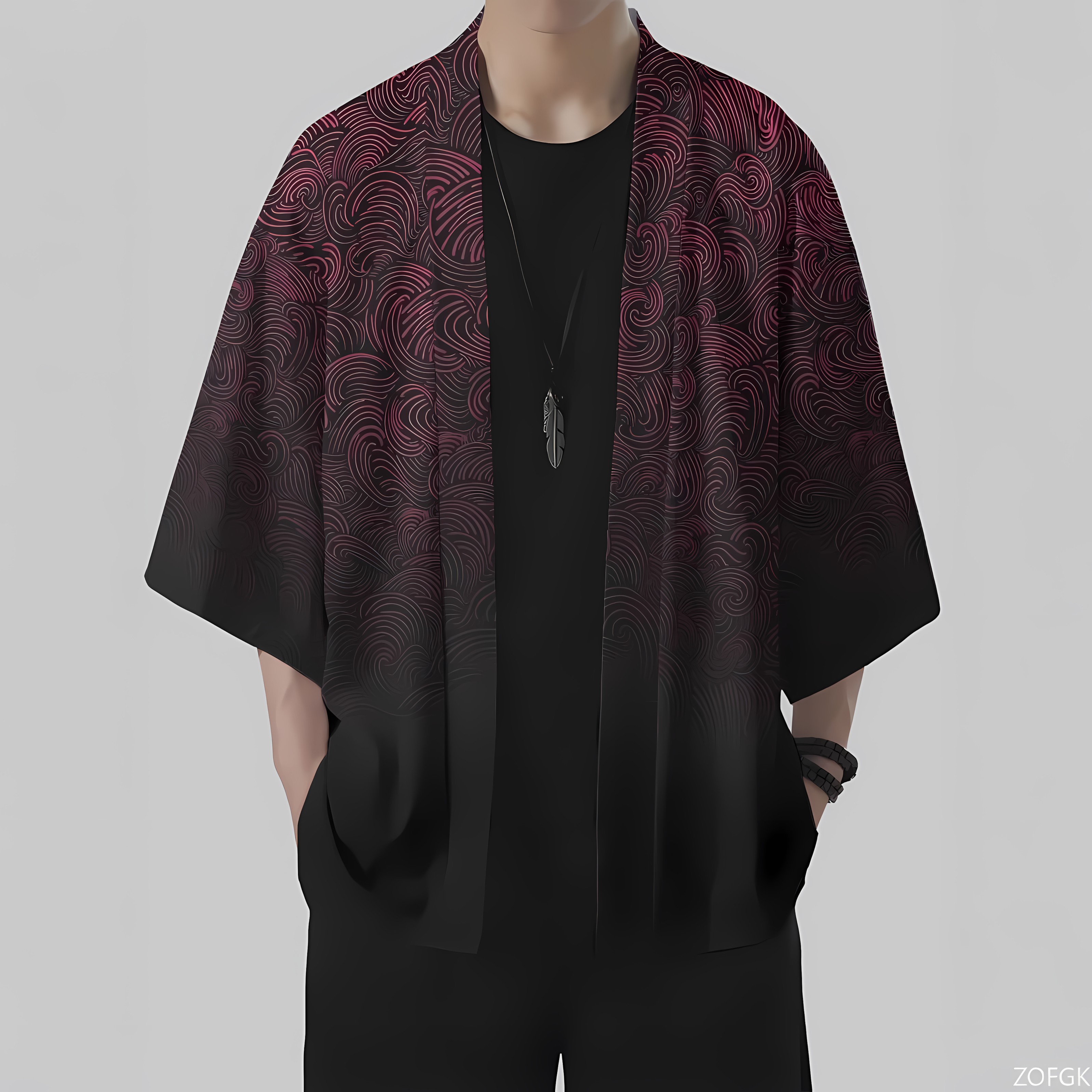 2026 Summer New Men's Kimono w - đánh giá và giá Street Fashion Kimono