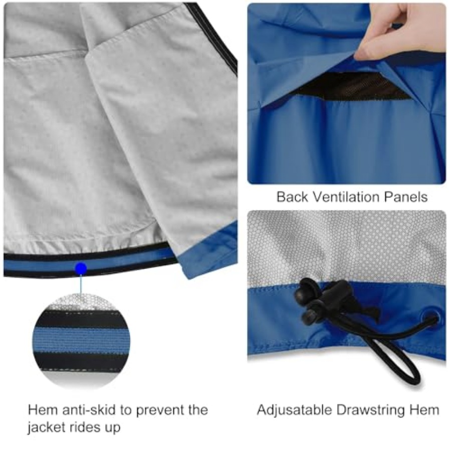 Men's Rain Jacket Waterproof W - đánh giá và giá Reflective Jacket Running