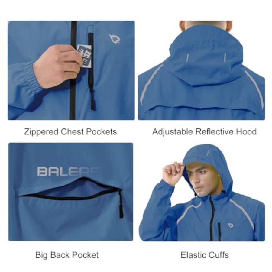 Men's Rain Jacket Waterproof W - đánh giá và giá Reflective Jacket Running